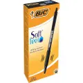 BIC Kuglepen BIC Soft Feel sort - med klikmekanisme - (12 stk.)