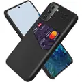 Mtp Products KSQ Samsung Galaxy S21+ 5G Deksel med Kort Lomme - Svart