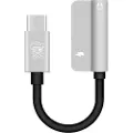 Mtp Products Hat Prince HC-13 USB-C / 3.5mm & Type-C Audio-adapter - Sølv