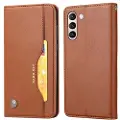 Mtp Products Card Set Series Samsung Galaxy S21 FE 5G Lommebok-deksel - Brun