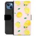 Mtp Products iPhone 13 Premium Lommebok-deksel - Sitronmønster