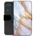 Mtp Products Samsung Galaxy A12 Premium Lommebok-deksel - Elegant Marmor