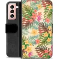 Mtp Products Samsung Galaxy S21 5G Premium Lommebok-deksel - Rosa Blomster
