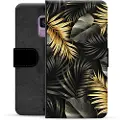 Mtp Products Samsung Galaxy S9 Premium Lommebok-deksel - Gulde Blader