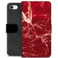 Mtp Products iPhone 7/8/SE (2020)/SE (2022) Premium Lommebok-deksel - Rød Marmor