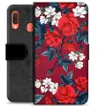 Mtp Products Samsung Galaxy A20e Premium Lommebok-deksel - Vintage Blomster