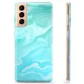 Mtp Products Samsung Galaxy S21+ 5G TPU-deksel - Blå Marmor