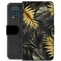 Mtp Products Samsung Galaxy A12 Premium Lommebok-deksel - Gulde Blader
