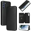 Mtp Products Samsung Galaxy S21 FE 5G Flip-Deckel - Karbonfiber - Svart