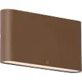 QAZQA Moderne utendørs vegglampe rustbrun 17,5 cm inkl. LED IP65 - Batt