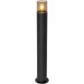 QAZQA Stående utendørslampe svart med røykskjær 70 cm - Odense