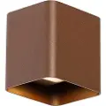 QAZQA Moderne vegglampe rustbrun inkl. LED IP54 firkantet - Evi