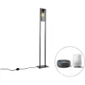 QAZQA Smart moderne gulvlampe svart inkl. Wifi ST64 - Balenco Wazo