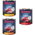 Rocco Classic 6 x 800 g - Topseller mix: Storfe, Storfe/Fjærkrehjerter, Storfe/Kylling