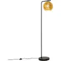 QAZQA Design gulvlampe svart med gullglass - Bert