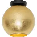 QAZQA Design taklampe svart med gullglass - Bert
