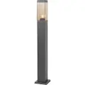 QAZQA Smart utendørs stolpelampe mørkegrå med røyk 80 cm inkl. WiFi P45 - Malios
