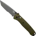 Benchmade Bailout CPM M4 Tungsten Gray Cerakote foldekniv, woodland green aluminum, taggete