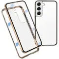 Mtp Products Samsung Galaxy S22 5G Magnetic Deksel med Herdet Glass - Gull