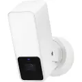 Eve Audio Outdoor Cam White - Secure Floodlight Camera for Apple HomeKit