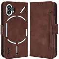 Mtp Products Nothing Phone (1) Lommebok-deksel med Kortholder - Brun