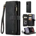 CASEME C30 Multifunksjonell Samsung Galaxy A33 5G Lommebok-deksel - Svart