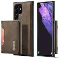 DG Ming M2 Samsung Galaxy S23 Ultra 5G Hybrid-deksel med Lommebok - Kaffe