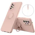 Mtp Products Samsung Galaxy A33 5G Liquid Silikondeksel med Ringholder - Rosa