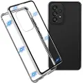 Mtp Products Samsung Galaxy A53 5G Magnetisk Deksel med Herdet Glass - Sølv