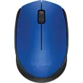 Logitech M171 - Mus - høyre- og venstrehåndet - trådløs - 2.4 GHz - USB trådløs mottaker - svart, blå
