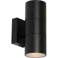 QAZQA Moderne vegglampe for utendørs bruk sort 2-lys AR70 IP44 - Duo