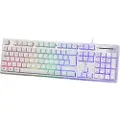 Deltaco Gaming RGB-tastatur - hvit