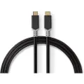 Nedis Gull Ccbw64020at10 Usb 3.2 Gen 2x2-kabel Usb-c M-usb-c M 4k@ 20 Gb/s Belagt 1 M 100w 60hz
