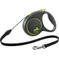 Flexi Black Design M snor 5 m, 20 kg, grøn