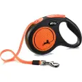 Flexi New NEON bånd S, 5M, 15KG, black/neon orange