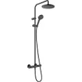 Hansgrohe Vernis Blend Showerpipe 200 mat sort brusesystem med Ø205 mm hovedbruser samt Ø108 mm håndbruser