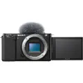Sony a ZV-E10 - Digitalkamera - speilløst - 24.2 MP - APS-C - 4K / 30 fps - kun hus - Wireless LAN, Bluetooth - svart