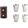 Kikkerland Shot Glasses with Leather Case