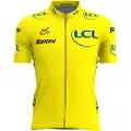Santini Replica Tour De France Overall Leader Kort Ermet Trøye