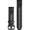 Garmin QuickFit 20 - Klokkestropp for sportsur - silikon - 125 - 220 mm - svart - for Approach S60 D2 Descent Mk2S Instinct 2, 2S MARQ Adventurer, Athlete, Captain, Golfer