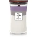 Woodwick Amethyst Sky Trilogy, Cylinder, Rav, Jasmine, Lavender, Lær, Sandaltre, Semsket skinn, Vanilje, Ylang-ylang, 1 stykker