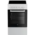 Beko FSS57000GW - Komfyr - frittstående - bredde: 50 cm - dybde: 60 cm - høyde: 85 cm - med selvrens - hvit