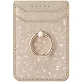 Mtp Products Muxma MX112 RFID-blokkerende Kortholder med Ringgrep - Glitter - Gull