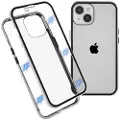 Mtp Products iPhone 14 Magnetisk Deksel med Herdet Glass - Sølv
