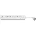 Goobay 5-way w/switch - 2xUSB ports - Hvit - 1.5 m