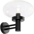 QAZQA Moderne utendørs vegglampe sort - Elly