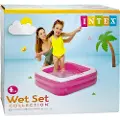 Intex 57100, Oppblåsbart basseng, 57 l, firkant, 1 år, Vinyl, Grønn, Rosa, Hvit