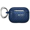 Mtp Products AirPods Pro 2 TPU-deksel med Karabinkroken - Karbonfiber - Blå