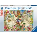 Ravensburger Flora & Fauna Verdenskart Puslespill 3000 brikker