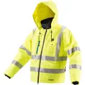 Makita - Jakke - XL - 100 % polyester - selvlysende gul - Class 3